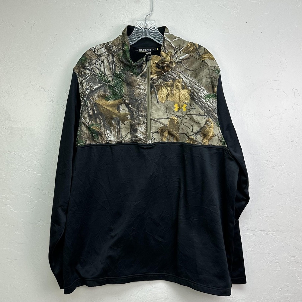 Under Armour Pullover Mens 2XL Realtree Xtra Camo Quarter Zip Fleece 1259217